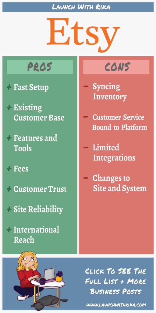 Etsy Pros and Cons Infographic