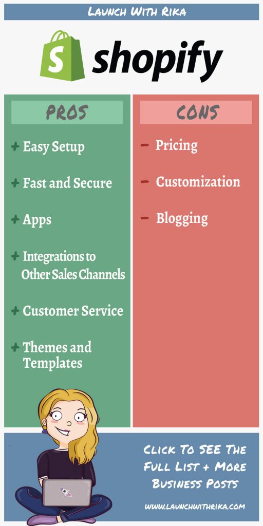 Shopify Pros and Cons Infographic