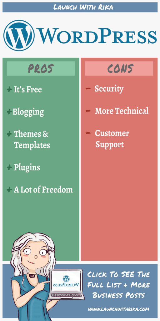 WordPress Pros and Cons Infographic