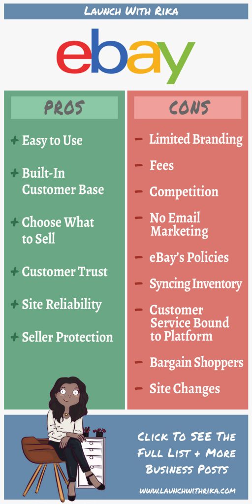 eBay Pros and Cons Infographic
