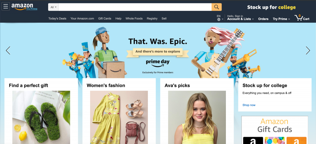 Amazon Website - Sell on Amazon