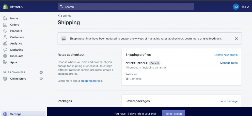 How to set up Shipping in Shopify