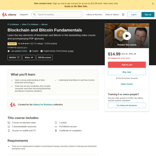 Udemy blockchain and bitcoin fundamentals ethereum mining rig case
